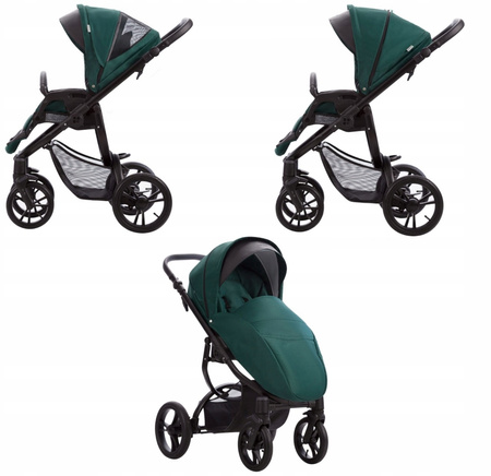 Wózek Bebetto Holland 2w1 01/CZARNY + Adaptery Maxi Cosi