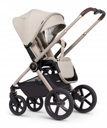 Wózek Venicci Tinum UPLINE Stone Beige 4w1 z Lionelo Astrid i-Size + Baza Isofix