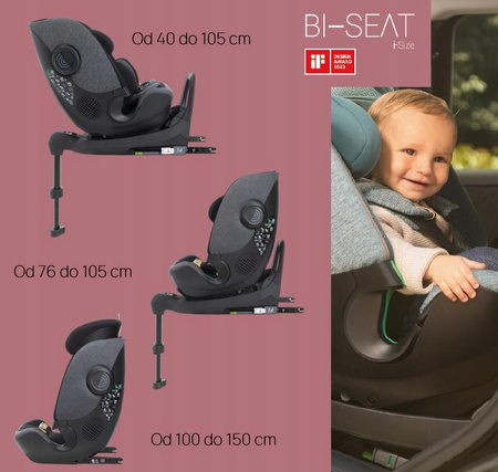 FOTELIK SAMOCHODOWY CHICCO BI-SEAT AIR Z BAZĄ 360 I-SIZE (40-150 CM) BLACK