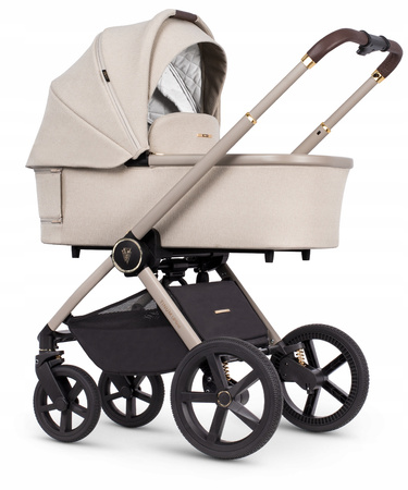 Wózek Venicci Tinum UPLINE Stone Beige 4w1 z Lionelo Astrid i-Size + Baza Isofix