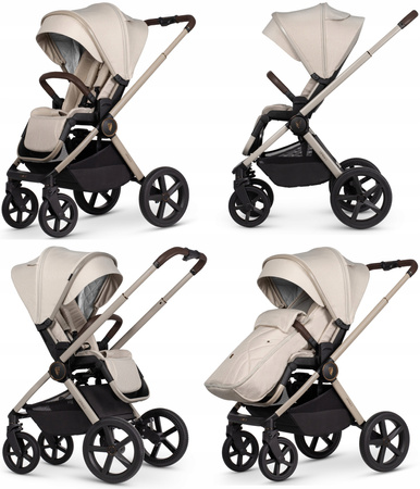 WÓZEK VENICCI UPLINE 2 TAUPE 3W1 FOTEL ASTRID I-SIZE ADAPTERY
