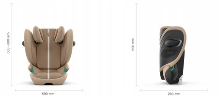Fotelik Samochodowy CYBEX SOLUTION G2 PLUS Almond Beige 100-150 CM 