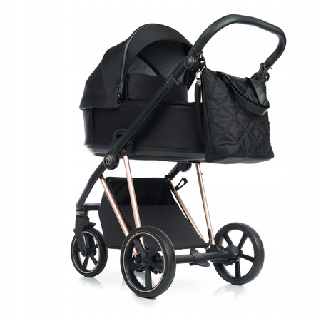Wózek 4w1 Roan Ivi 2.0 Cocoa/Rose Gold Fotel Cybex Cloud G Plus Baza G