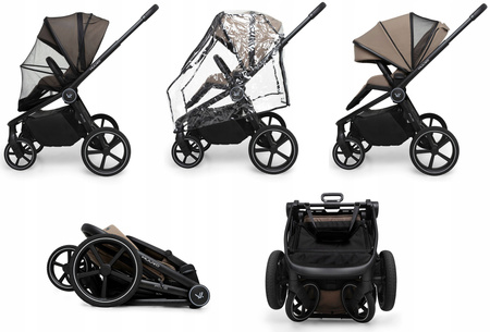 Wózek Muuvo FIVE 4w1 Mokka Fotel Cybex Cloud G Plus Baza Cybex G