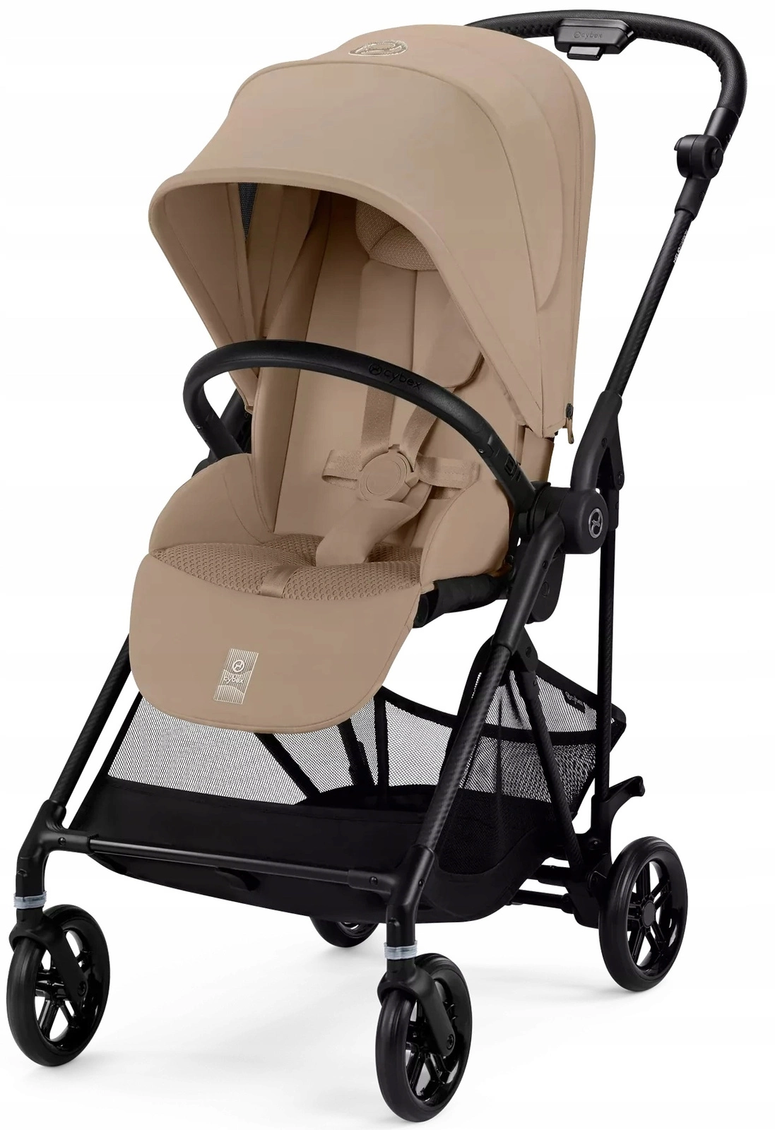 【cybex MELIO】　2022 ベージュ Wózek Spacerowy CYBEX MELIO Carbon + Newborn Nest - Almond Beige