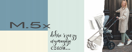 Wózek 4w1 MAST M5x - LION - Fotelik Moxie i-size + Baza Obrotowa 360