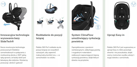 Maxi Cosi Pebble 360 Pro 2 fotelik samochodowy 0-13 kg Twillic Truffle