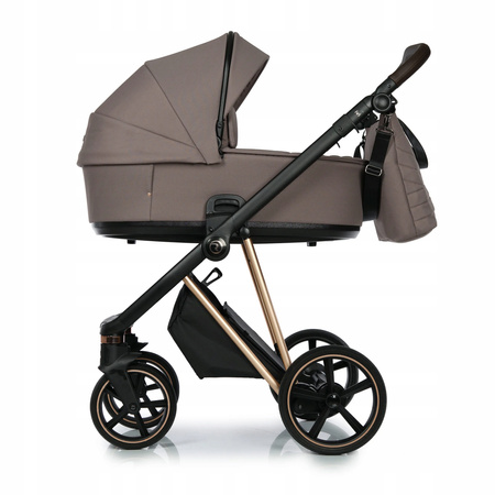 Wózek 4w1 Roan Ivi 2.0 Cocoa/Rose Gold Fotel Cybex Cloud G Plus Baza G