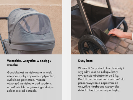 Wózek 4w1 MAST M5x - LION - Fotelik Moxie i-size + Baza Obrotowa 360