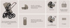Wózek Venicci UPLINE 2 SE POWDER - 3w1 Fotel Astrid i-Size Adaptery