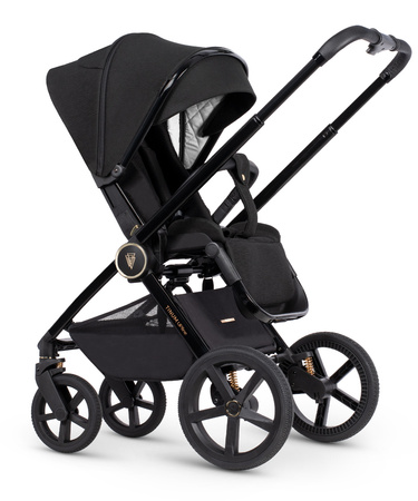 Wózek Venicci Tinum UPLINE All Black 4w1 z Lionelo Astrid i-Size + Baza Isofix