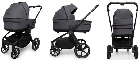 Wózek Muuvo FIVE 4w1 Iron Graphite Fotel Cybex Cloud G + baza Cybex G
