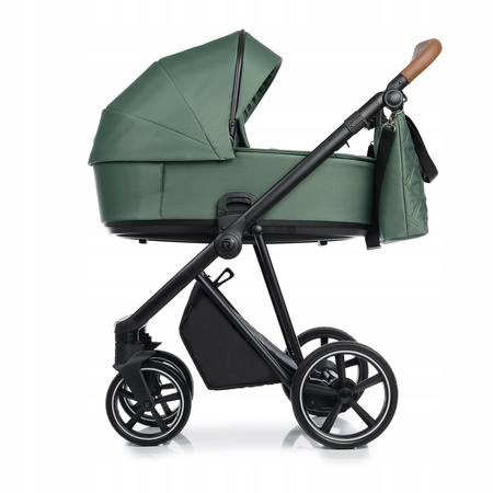 Wózek 4w1 Roan IVI 2.0 BOHO GREEN Fotel Astrid i-Size Baza ISOFIX