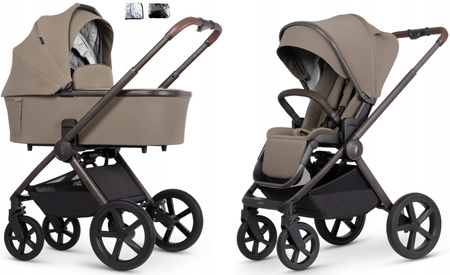 Wózek Venicci UPLINE 2 SE POWDER 4w1 - Fotel Astrid i-Size + Baza ISOFIX