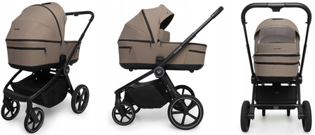 Wózek Muuvo FIVE 4w1 Mokka Fotel Astrid i-Size + Baza ISOFIX