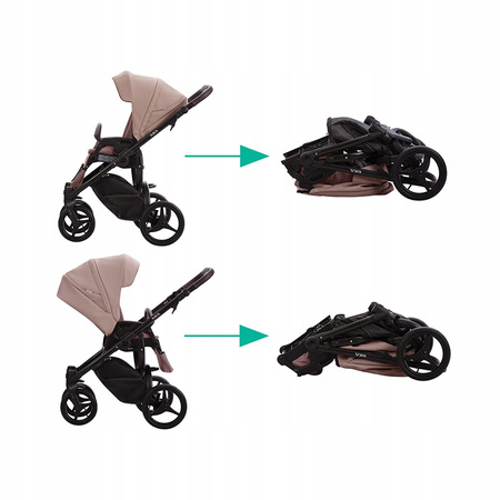 Wózek Bebetto Luca 32 4w1 Cybex Aton S2 + BAZA ONE