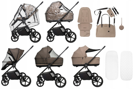 Wózek 4w1 Muuvo One Praline - Fotelik Astrid i-Size + Baza Isofix