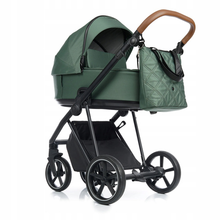 Wózek 3w1 Roan IVI 2.0 BOHO GREEN Fotel Astrid i-Size Adaptery