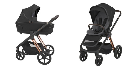 Wózek Espiro Miloo 2024 4w1 110 Diamond Black z Lionelo Astrid i-Size + Baza