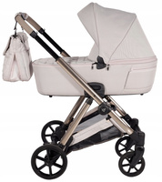 Wózek Junama Ellegante 4w1 | 02 Beige z Astrid i-Size + Baza ISOFIX