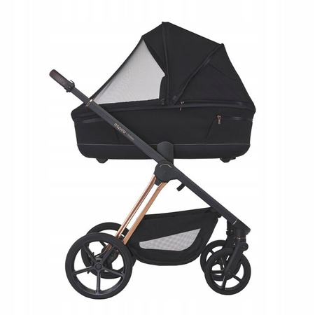 Wózek Espiro Miloo 2024 4w1 110 Diamond Black z Lionelo Astrid i-Size + Baza