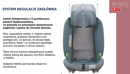 FOTELIK SAMOCHODOWY CHICCO BI-SEAT AIR Z BAZĄ 360 I-SIZE (40-150 CM) BLACK