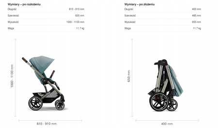 WÓZEK SPACEROWY CYBEX BALIOS S LUX SKY BLUE