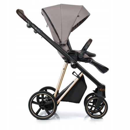 Wózek 4w1 Roan Ivi 2.0 Cocoa/Rose Gold Fotel Cybex Cloud G Plus Baza G