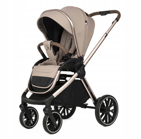 Wózek Adamex SPARK CHAMPAGNE LATTE 4w1 z Astrid i-Size + Baza ISOFIX