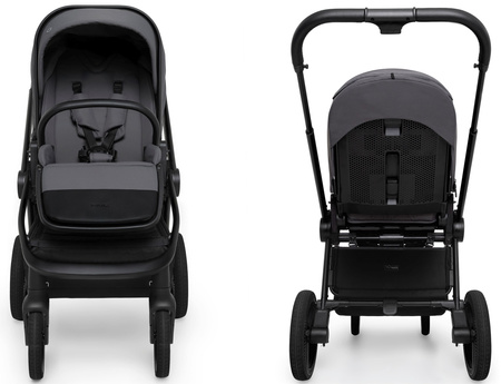 Wózek Muuvo FIVE 4w1 Iron Graphite Fotel Cybex Cloud G + baza Cybex G