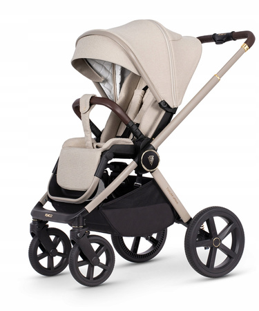 Wózek Venicci Tinum UPLINE Stone Beige 4w1 z Lionelo Astrid i-Size + Baza Isofix