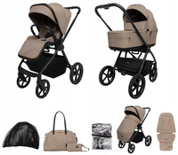 Wózek 4w1 Muuvo One Praline - Fotelik Astrid i-Size + Baza Isofix
