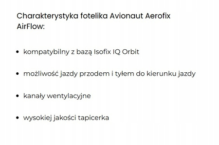 Fotelik samochodowy Avionaut AeroFIX AirFlow 2025 - BLACK