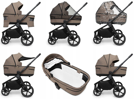 Wózek Muuvo FIVE 4w1 Iron Graphite Fotel Cybex Cloud G + baza Cybex G