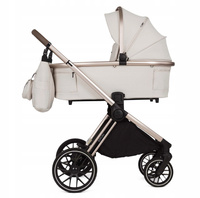 Wózek Adamex SPARK CHAMPAGNE VANILLA 2w1 + Adaptery