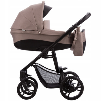 Wózek Bebetto Holland 4w1 05/CZARNY z Fotelikiem Moxie i-size + Baza Obrotowa 360