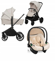 Wózek Lionelo Mika Plus 3w1 - Beige Sand z Fotelikiem Astrid i-Size Beige Sand