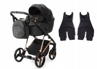 Wózek Adamex Blanc Special Edition PS-701 2w1 + Adaptery