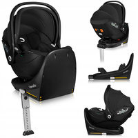 Fotelik Samochodowy Lionelo Moxie i-size Black + Baza isofix - Obrót 360 - 40-87cm