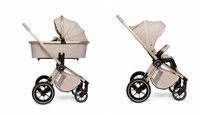 Wózek MUUVO QUICK BOHO Beige 4W1 z Fotelikiem Moxie i-size + Baza Obrotowa 360