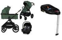 Wózek Lionelo Layla Green Forest 4w1 z Lionelo Astrid i-Size