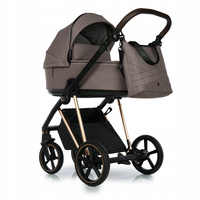 Wózek 4w1 Roan Ivi 2.0 Cocoa/Rose Gold Fotel Astrid i-Size Baza ISOFIX