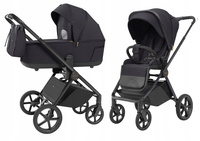 Wózek 4w1 Carrello ULTRA 2025 Basalt Black Fotel Astrid i-Size Baza ISOFIX
