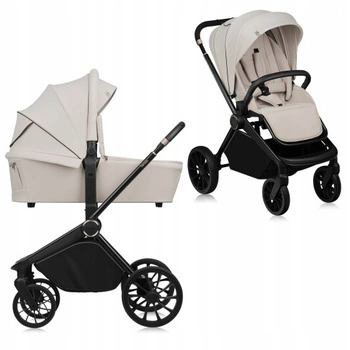 Wózek dziecięcy Lionelo Mika Plus 2w1 - Beige Sand + Adaptery