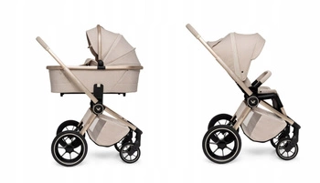 Wózek MUUVO QUICK BOHO Beige 4W1 z Lionelo Astrid i-Size + Baza Isofix