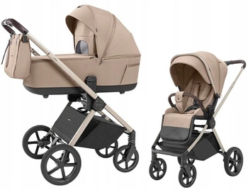 Wózek 3w1 Carrello ULTRA 6527 2025 Floral Beige Fotel Astrid i-Size
